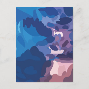 Farbige Gewitterwolken Postkarte