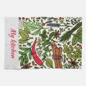 Farbige Gewürzmuster Name Küchentücher (Horizontal)