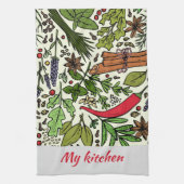 Farbige Gewürzmuster Name Küchentücher (Vertikal)