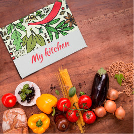 Farbige Gewürzmuster Name Küchentücher