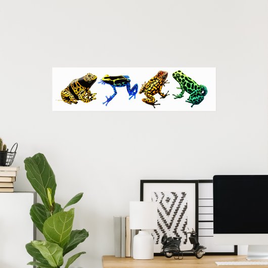 Farbige Giftfrösche drucken Poster (Heimbüro)