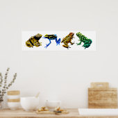 Farbige Giftfrösche drucken Poster (Küche)