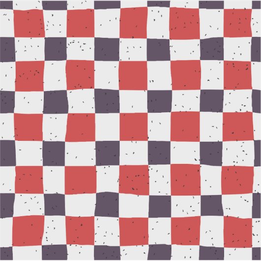 Farbige Gingham-Muster Coole Scrapbooking Rot Aufkleber (Vorderseite)