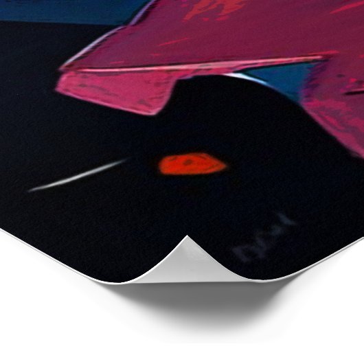 Farbige Giraffe 302 Poster (Ecke)