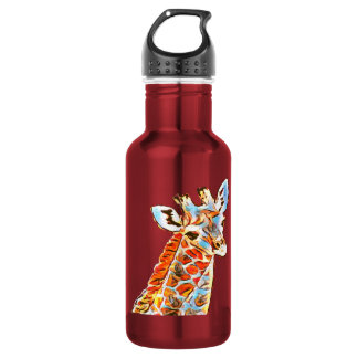 Farbige Giraffe Edelstahl-Wasserflasche Edelstahlflasche