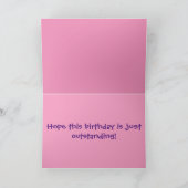 Farbige Giraffe Geburtstagskarte Karte (Innenseite)