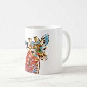 Farbige Giraffe Kaffeetasse (VorderseiteRechts)