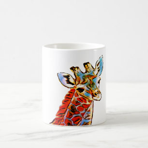 Farbige Giraffe Kaffeetasse
