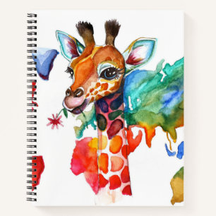 Farbige Giraffe Notizblock