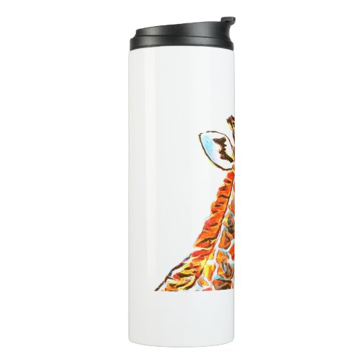 Farbige Giraffe Thermosbecher (Nach links gedreht)