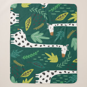 Farbige Giraffen: Dekoratives Tiermuster. Sherpadecke