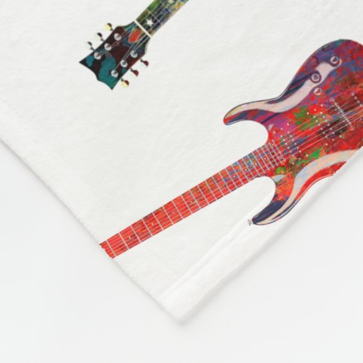 Farbige Gitarre Fleecedecke (Ecke)