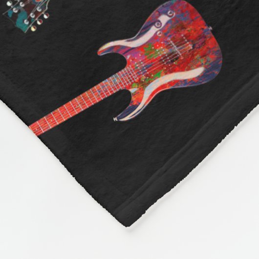 Farbige Gitarre Fleecedecke (Ecke)