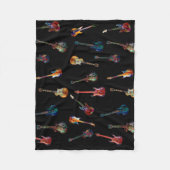 Farbige Gitarre Fleecedecke (Vorderseite)