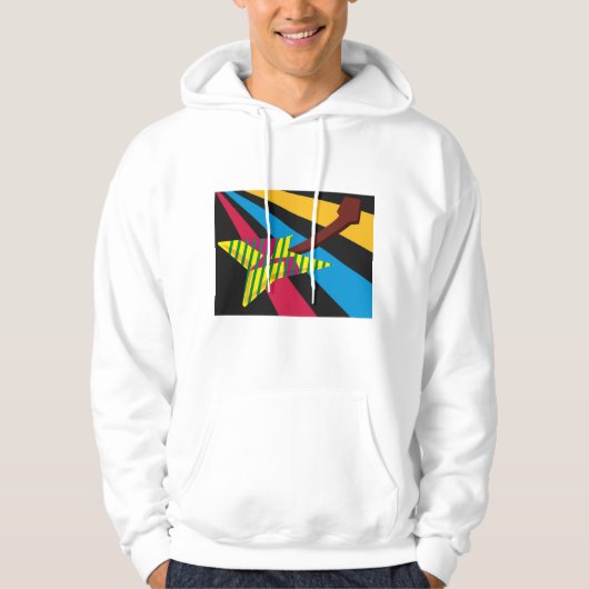 Farbige Gitarre Hoodie (Vorderseite)