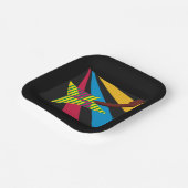 Farbige Gitarre Pappteller (Gewinkelt)