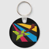 Farbige Gitarre Schlüsselanhänger (Vorderseite)