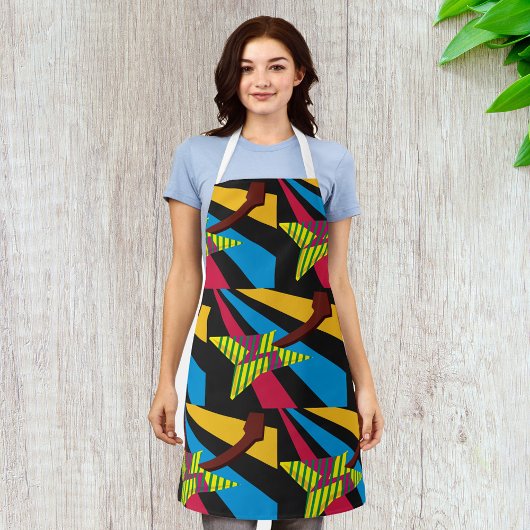 Farbige Gitarre Schürze