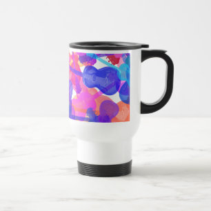 Farbige Gitarren-Collage Reisebecher