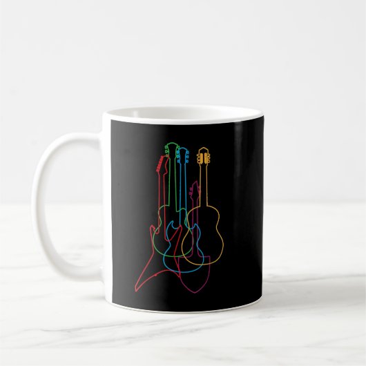 Farbige Gitarren Electric Acoustic Classical Kaffeetasse (Links)
