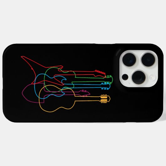 Farbige Gitarren Elektrische akustische klassische Case-Mate iPhone Hülle (Rückseite (Horizontal))