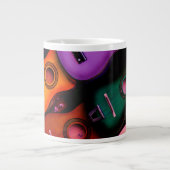 Farbige Gitarren Jumbo-Tasse (Vorderseite)
