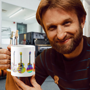 Farbige Gitarren Kaffeetasse