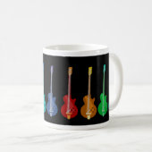 Farbige Gitarren Kaffeetasse (VorderseiteRechts)