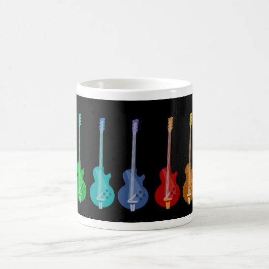 Farbige Gitarren Kaffeetasse (Mittel)