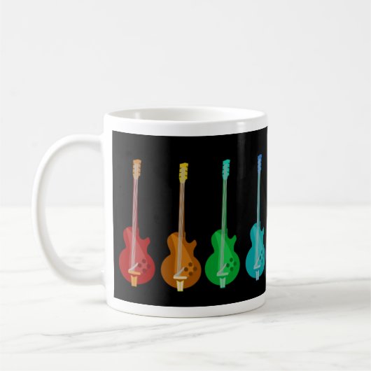Farbige Gitarren Kaffeetasse (Links)