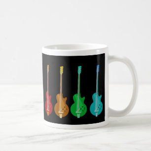 Farbige Gitarren Kaffeetasse
