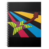 Farbige Gitarren-Kunst-Notizbuch Notizblock (Vorderseite)