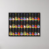 Farbige Gitarren Leinwanddruck (Vorderseite)