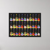 Farbige Gitarren Leinwanddruck (Vorderseite)