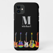 Farbige Gitarren-Monogram Case-Mate iPhone Hülle (Rückseite)