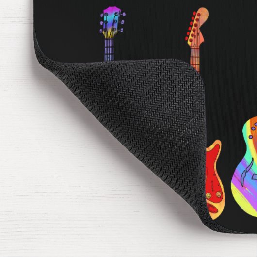 Farbige Gitarren-Monogram Mousepad (Ecke)
