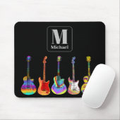 Farbige Gitarren-Monogram Mousepad (Mit Mouse)