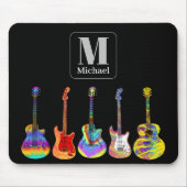 Farbige Gitarren-Monogram Mousepad (Vorne)