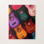 Farbige Gitarren Puzzle (Vertikal)
