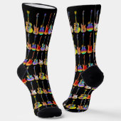 Farbige Gitarren Socken (Gewinkelt)