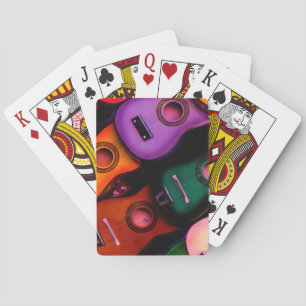 Farbige Gitarren Spielkarten