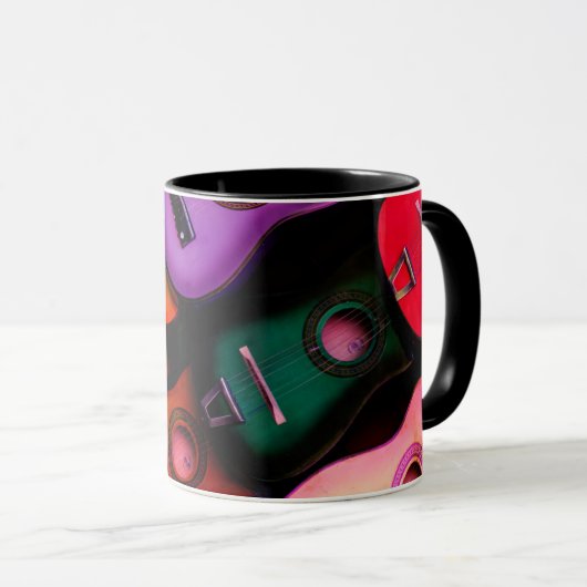 Farbige Gitarren Tasse (VorderseiteRechts)