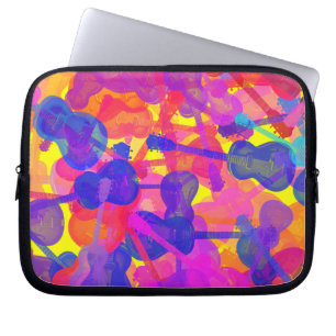 Farbige GitarrenCollage Laptopschutzhülle