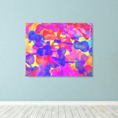 Farbige GitarrenCollage Leinwanddruck (Insitu (Holzboden))