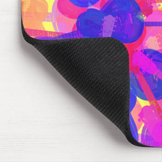 Farbige GitarrenCollage Mousepad (Ecke)