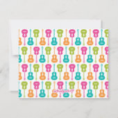 Farbige Gitarrenmusikkarte Mitteilungskarte (Rückseite)