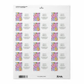 Farbige Gladiola-Blume in Watercolor-Adresse Adressaufkleber (Vorne)