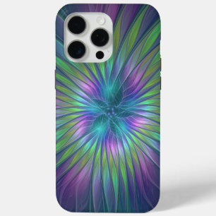 Farbige glänzende Fantasy-Blumen-Abstrakte Fraktal Case-Mate iPhone Hülle