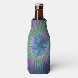 Farbige glänzende Fantasy-Blumen-Abstrakte Fraktal Flaschenkühler