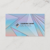 Farbige glänzende Irisierende QR-Code Soziale Icon Visitenkarte (Vorderseite)